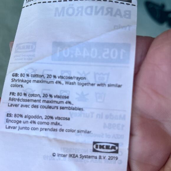 Ikea Barndrom Black Cat Kittens Twin Duvet Green Black Zip Closure Cat Lady - Picture 7 of 7